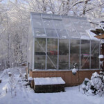 Cape Cod greenhouse snow